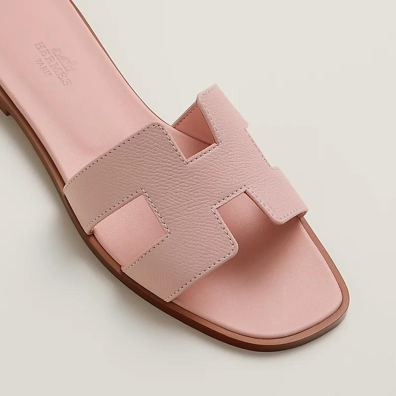 Giày Hermes Oran Sandal Nữ Hồng Nâu